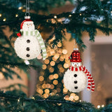 Maxbell 2 Pieces Snowman Pendants Christmas Ornaments for Living Room Home Farmhouse