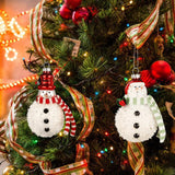 Maxbell 2 Pieces Snowman Pendants Christmas Ornaments for Living Room Home Farmhouse