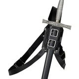Maxbell Sword Sheath Cover Vikings Medieval High Performance PU Leather Sword Holder Black