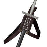 Maxbell Sword Sheath Cover Vikings Medieval High Performance PU Leather Sword Holder Coffee