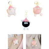Maxbell Briquettes Keychain Lovely Keyring for Birthday Valentine's Day Gift Wedding white