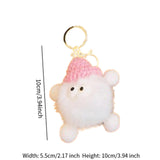 Maxbell Briquettes Keychain Lovely Keyring for Birthday Valentine's Day Gift Wedding white