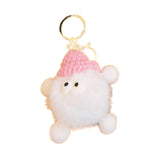 Maxbell Briquettes Keychain Lovely Keyring for Birthday Valentine's Day Gift Wedding white