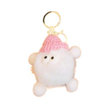 Maxbell Briquettes Keychain Lovely Keyring for Birthday Valentine's Day Gift Wedding white