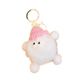 Maxbell Briquettes Keychain Lovely Keyring for Birthday Valentine's Day Gift Wedding white