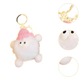 Maxbell Briquettes Keychain Lovely Keyring for Birthday Valentine's Day Gift Wedding white