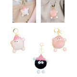 Maxbell Briquettes Keychain Lovely Keyring for Birthday Valentine's Day Gift Wedding white