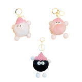 Maxbell Briquettes Keychain Lovely Keyring for Birthday Valentine's Day Gift Wedding white