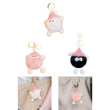 Maxbell Briquettes Keychain Lovely Keyring for Birthday Valentine's Day Gift Wedding white