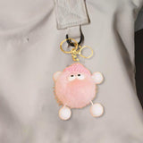 Maxbell Briquettes Keychain Lovely Keyring for Birthday Valentine's Day Gift Wedding Pink