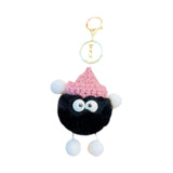 Maxbell Briquettes Keychain Lovely Keyring for Birthday Valentine's Day Gift Wedding black