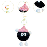 Maxbell Briquettes Keychain Lovely Keyring for Birthday Valentine's Day Gift Wedding black