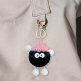 Maxbell Briquettes Keychain Lovely Keyring for Birthday Valentine's Day Gift Wedding black