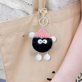 Maxbell Briquettes Keychain Lovely Keyring for Birthday Valentine's Day Gift Wedding black