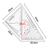 Maxbell 2Pcs Triangle Ruler Square Protractor Triangle for Architect Engineer