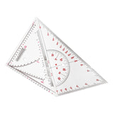 Maxbell 2Pcs Triangle Ruler Square Protractor Triangle for Architect Engineer