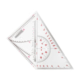 Maxbell 2Pcs Triangle Ruler Square Protractor Triangle for Architect Engineer