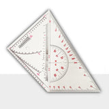 Maxbell 2Pcs Triangle Ruler Square Protractor Triangle for Architect Engineer
