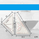 Maxbell 2Pcs Triangle Ruler Square Protractor Triangle for Architect Engineer