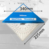 Maxbell 2Pcs Triangle Ruler Square Protractor Triangle for Architect Engineer