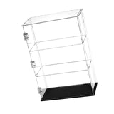 Maxbell Dustproof Storage Cabinet Desktop for Action Figure Memorabilia Collectibles Black