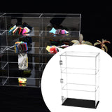 Maxbell Dustproof Storage Cabinet Desktop for Action Figure Memorabilia Collectibles Black