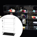 Maxbell Dustproof Storage Cabinet Desktop for Action Figure Memorabilia Collectibles Black