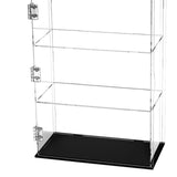 Maxbell Dustproof Storage Cabinet Desktop for Action Figure Memorabilia Collectibles Black