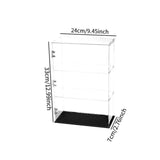 Maxbell Dustproof Storage Cabinet Desktop for Action Figure Memorabilia Collectibles Black