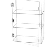 Maxbell Dustproof Storage Cabinet Desktop for Action Figure Memorabilia Collectibles Clear