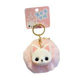 Maxbell Cat Keychain Bag Pendant Soft Doll Bag Accessory Cute Key Holder for Wedding Devon cat