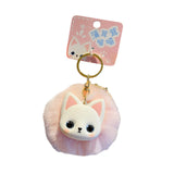 Maxbell Cat Keychain Bag Pendant Soft Doll Bag Accessory Cute Key Holder for Wedding Devon cat