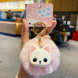 Maxbell Cat Keychain Bag Pendant Soft Doll Bag Accessory Cute Key Holder for Wedding Devon cat