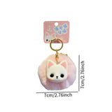 Maxbell Cat Keychain Bag Pendant Soft Doll Bag Accessory Cute Key Holder for Wedding Devon cat