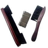 Maxbell Pool Table Cleaning Brush Set Cue Cleaning Cloth Billiard Pool Table Cleaner red