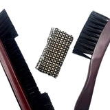 Maxbell Pool Table Cleaning Brush Set Cue Cleaning Cloth Billiard Pool Table Cleaner red