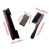 Maxbell Pool Table Cleaning Brush Set Cue Cleaning Cloth Billiard Pool Table Cleaner red