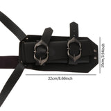 Maxbell Back Sword Frog Adjustable Shoulder Strap for Stage Show Halloween Disguises Black