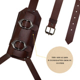 Maxbell Back Sword Frog Adjustable Shoulder Strap for Stage Show Halloween Disguises Brown