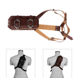 Maxbell Back Sword Frog Adjustable Shoulder Strap for Stage Show Halloween Disguises Brown