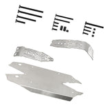 Maxbell Stainless Steel Chassis Skid Protector Plate Axle Guard for 1:8 RC Hobby Car