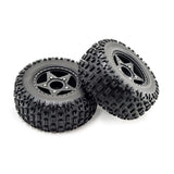 Maxbell 4Pcs 1:8 1:10 Wheels and Tires DIY Supply Rubber Tires Set Hobby Model Truck black