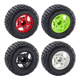 Maxbell 4Pcs 1:8 1:10 Wheels and Tires DIY Supply Rubber Tires Set Hobby Model Truck black