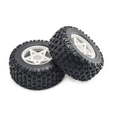 Maxbell 4Pcs 1:8 1:10 Wheels and Tires DIY Supply Rubber Tires Set Hobby Model Truck white