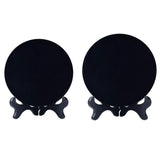 Maxbell Obsidian Circle Disc Mini Black Round Mirror Scrying Mirror S