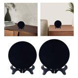 Maxbell Obsidian Circle Disc Mini Black Round Mirror Scrying Mirror S