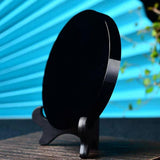 Maxbell Obsidian Circle Disc Mini Black Round Mirror Scrying Mirror S