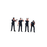 Maxbell 4Pcs 1/64 Diorama Figures Detective Officers for Dollhouse Accessories