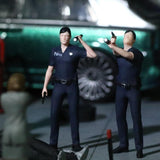Maxbell 4Pcs 1/64 Diorama Figures Detective Officers for Dollhouse Accessories