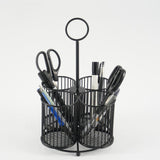 Maxbell Pen Holder Multifunctional Cutlery Storage Holder for Scissors Pens Tabletop Black